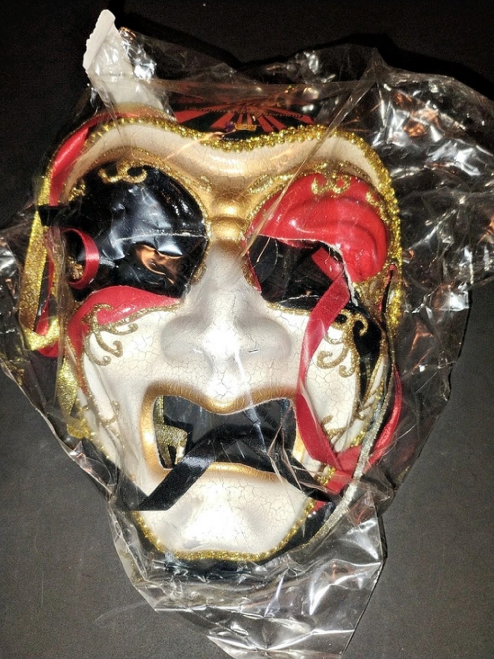 Decorative Venetian Mask Red & White